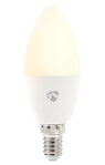 NEDIS Wi-Fi múdra LED žiarovka / E14 / 4,5W / 230V / 350L / 2700K / teplá biela / RGB / stmievateľná