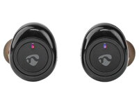 NEDIS bezdrátová sluchátka + mikrofon/ TWS/ BT/ 103 dB/ výdrž 4 hodiny/ hlasové ovládání/ nabíjecí pouzdro/ černé