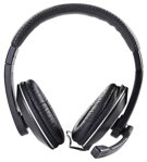 NEDIS headset CHST200BK/ drátová sluchátka + mikrofon/ 2x 3,5 mm jack/ kabel 2 m/ černý
