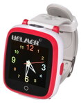 HELMER dětské chytré hodinky KW 802/ 1.54" TFT/ dot. display/ IP66/ 2x foto/ video/ volání/ 6 her/ MP3/ CZ/ červeno-bílé
