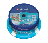 VERBATIM CD-R80 700MB/ 52x/ printable/ 25pack/ spindle