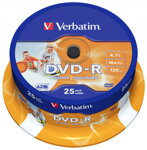 VERBATIM DVD-R 4,7GB/ 16x/ printable/ 25pack/ spindle