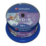 VERBATIM DVD+R 4,7GB/ 16x/ printable Non ID/ 50pack/ spindle