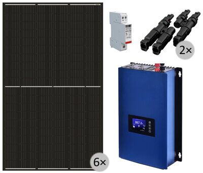 Xtend Solarmi GridFree 2000M solárna elektráreň: 2kW menič s limiterom + 8x 385Wp solárny panel, mono, čierny