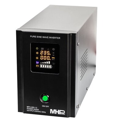 MHPower záložný zdroj MPU-800-12, UPS, 800W, čistý sinus, 12V