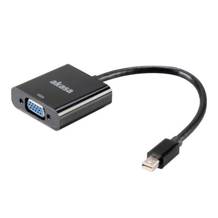 AKASA adaptér mini DisplayPort 1.1 (M) na VGA(F) / AK-CBDP07-20BK / černý / 20 cm