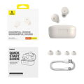Baseus Earphone Bluetooth Bowie E18 TWS Earphones, BT 5.3, ENC, IPX4, White EU (A00023800223-00)
