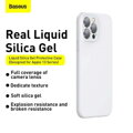 Baseus iPhone 13 Pro Max case Liquid Silica Gel Protective White (ARYT000502)