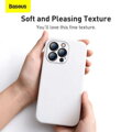 Baseus iPhone 13 Pro Max case Liquid Silica Gel Protective White (ARYT000502)