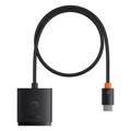Baseus AirJoy 2-in-1, 4K, 60Hz, Bi-directional HDMI adapter with built-in HDMI male cable (1m), Black (B01331105111-01)