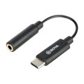 BOYA Adapter cable BY-K4, 3.5mm Female TRRS to Male Type-C (6cm) Black EU