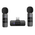 BOYA Microphone Wireless BY-V20 V2.0 2.4GHz with 2 transmitters and 1 receiver (Type-C) Black EU