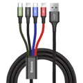 Baseus Cable Fast 4-in-1 For Lightning(2) + Type-C + Micro 3.5A 1.2m Black (CA1T4-A01)