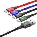 Baseus Cable Fast 4-in-1 For Lightning(2) + Type-C + Micro 3.5A 1.2m Black (CA1T4-A01)