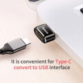 Baseus Converter USB Male To Type-C Female Black (CAAOTG-01)