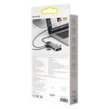 Baseus HUB Metal Gleam Series 9-in-1 Multifunctional (Type-C to 3x USB3.2/PD 100W/VGA Full HD 60Hz/HDMI 4K/TF+SD card/ RJ45) Space Gray (CAHUB-CU0G)