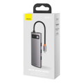 Baseus HUB Metal Gleam Series 8-in-1 Multifunctional (Type-C to PD/4K HD/USB3.0) Docking Station Gray (CAHUB-CV0G)