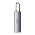 Baseus HUB Metal Gleam Series 8-in-1 Multifunctional (Type-C to PD/4K HD/USB3.0) Docking Station Gray (CAHUB-CV0G)