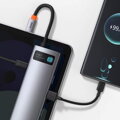 Baseus HUB Metal Gleam Series 8-in-1 Multifunctional (Type-C to PD/4K HD/USB3.0) Docking Station Gray (CAHUB-CV0G)