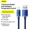 Baseus Lightning Crystal Shine Cable Series Fast Charging Data Cable 2.4A 1.2m Blue (CAJY000003)