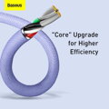 Baseus Lightning Crystal Shine Cable Series Fast Charging Data Cable 2.4A 2m Purple (CAJY000105)