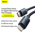 Baseus Type-C - Lightning cable, Crystal Shine Series Fast Charging Data Cable 20W 1.2m Black (CAJY000201)