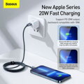 Baseus Type-C - Lightning cable, Crystal Shine Series Fast Charging Data Cable 20W 1.2m Black (CAJY000201)