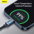 Baseus Type-C - Lightning cable, Crystal Shine Series Fast Charging Data Cable 20W 1.2m Black (CAJY000201)