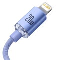 Baseus Type-C - Lightning cable, Crystal Shine Series Fast Charging Data Cable 20W 1.2m Purple (CAJY000205)