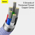 Baseus Type-C - Lightning cable, Crystal Shine Series Fast Charging Data Cable 20W 1.2m Purple (CAJY000205)