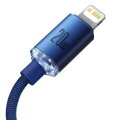 Baseus Type-C - Lightning cable, Crystal Shine Series Fast Charging Data Cable 20W 2m Blue (CAJY000303)