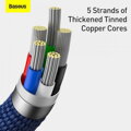 Baseus Type-C - Lightning cable, Crystal Shine Series Fast Charging Data Cable 20W 2m Blue (CAJY000303)