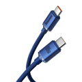 Baseus Type-C - Type-C Crystal Shine series fast charging data cable 100W 1.2m Blue (CAJY000603)