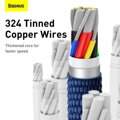 Baseus Type-C - Type-C Crystal Shine series fast charging data cable 100W 1.2m Blue (CAJY000603)