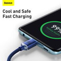 Baseus Type-C - Type-C Crystal Shine series fast charging data cable 100W 1.2m Blue (CAJY000603)