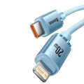 Baseus Type-C - Lightning cable Crystal Shine Series Lightning Fast Charging Power Delivery 20W 1,2m Light Blue (CAJY001303)