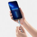 Baseus Type-C - Lightning cable Crystal Shine Series Lightning Fast Charging Power Delivery 20W 1,2m Light Blue (CAJY001303)