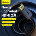 Baseus Video Cable High definition Series HDMI To HDMI 4K 60 Hz, 3D HDR, 18 Gbps, 1m Black (CAKGQ-A01)