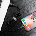 Baseus Lightning Cafule Cable 2.4A 0.5m Gray + Black (CALKLF-AG1)