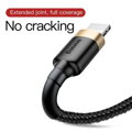 Baseus Lightning Cafule Cable 1.5A 2m Gold + Black (CALKLF-CV1)