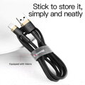 Baseus Lightning Cafule Cable 1.5A 2m Gold + Black (CALKLF-CV1)
