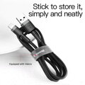 Baseus Lightning Cafule Cable, 2A, 3m Gray/Black (CALKLF-RG1)