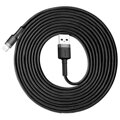 Baseus Lightning Cafule Cable, 2A, 3m Gray/Black (CALKLF-RG1)