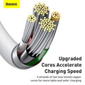 Baseus Lightning Superior Series cable, Fast Charging, Data 2.4A, 0.25m White (CALYS-02)