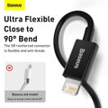 Baseus Lightning Superior Series cable, Fast Charging, Data 2.4A, 1m Black (CALYS-A01)