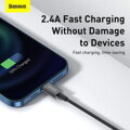 Baseus Lightning Superior Series cable, Fast Charging, Data 2.4A, 1m Black (CALYS-A01)