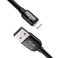 Baseus Cable Three Primary Colors Light/Type-C/Micro Nylon Braid 3.5A 1.2m Black (CAMLT-BSY01)