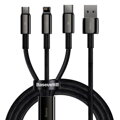 Baseus Universal Tungsten 3-in-1 USB cable (Type C / Lightning / micro USB) 3.5A 1.5m Black (CAMLTWJ-01)