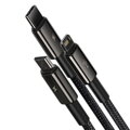 Baseus Universal Tungsten 3-in-1 USB cable (Type C / Lightning / micro USB) 3.5A 1.5m Black (CAMLTWJ-01)