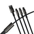 Baseus Universal Tungsten 3-in-1 USB cable (Type C / Lightning / micro USB) 3.5A 1.5m Black (CAMLTWJ-01)